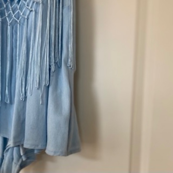 Light Blue Fringe Romper - Picture 4 of 6